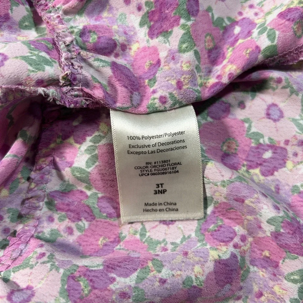 Social Standard Sanctuary Purple Floral Tiered Ruffle Sundress Toddler Size 3T